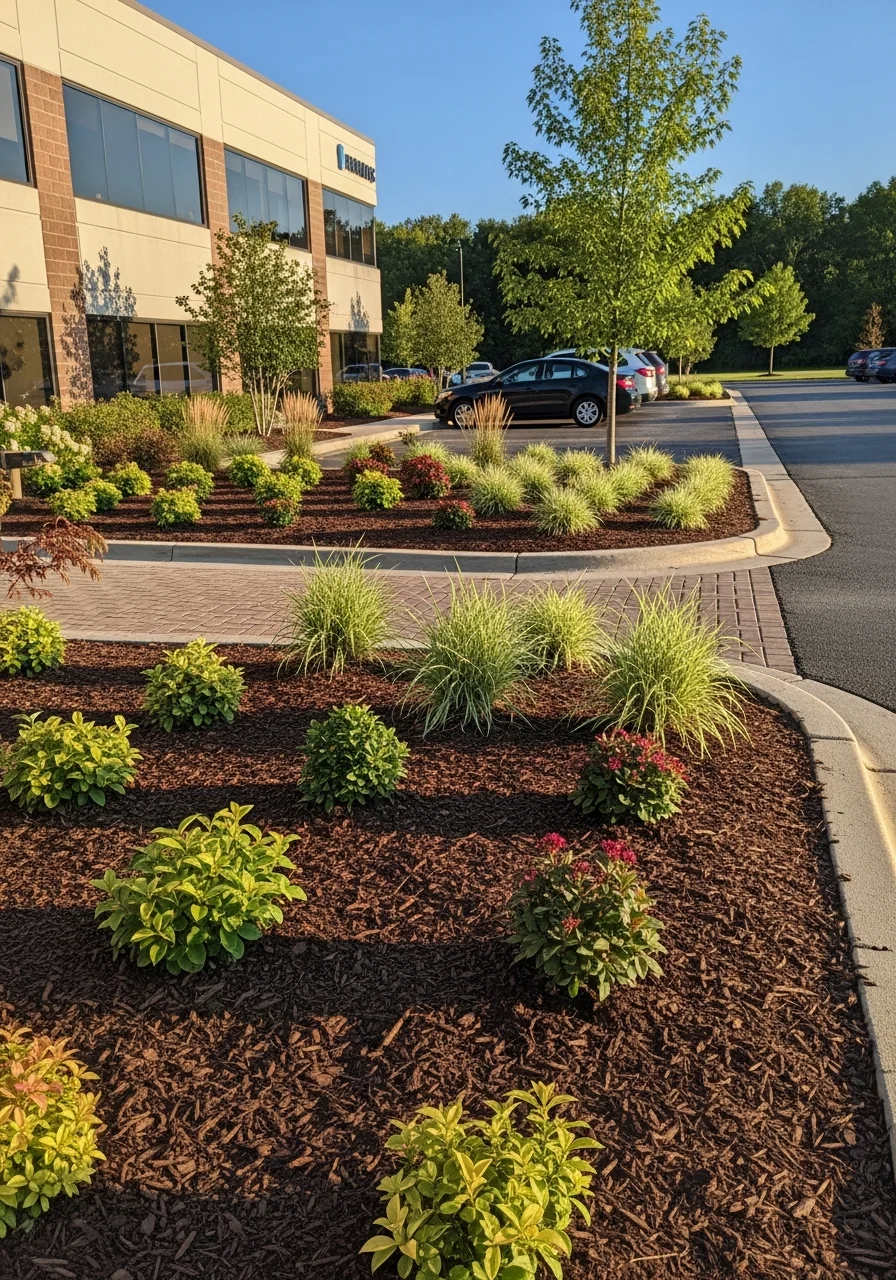 Professional team conducting maintenance work at a commercial property in Schaumburg.